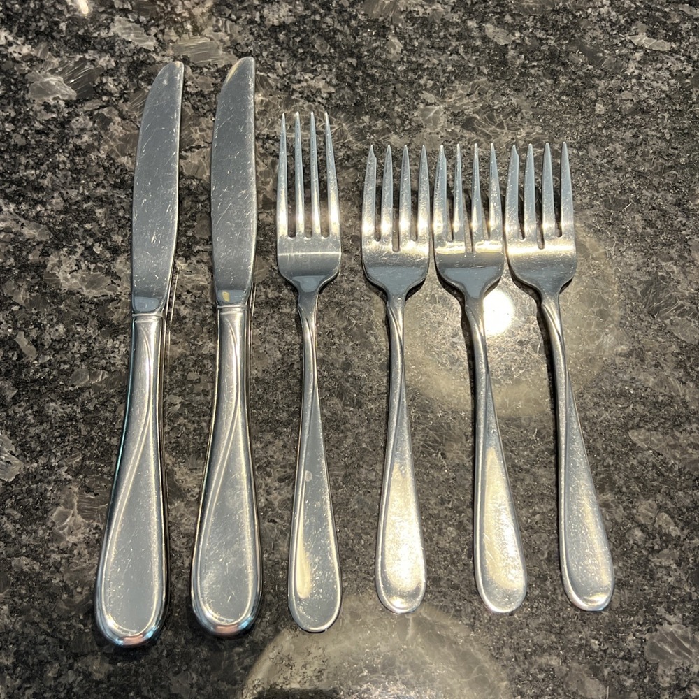 Oneida Flight Reliance Stainless Flatware Forks Dinner Salad Knife Silverware